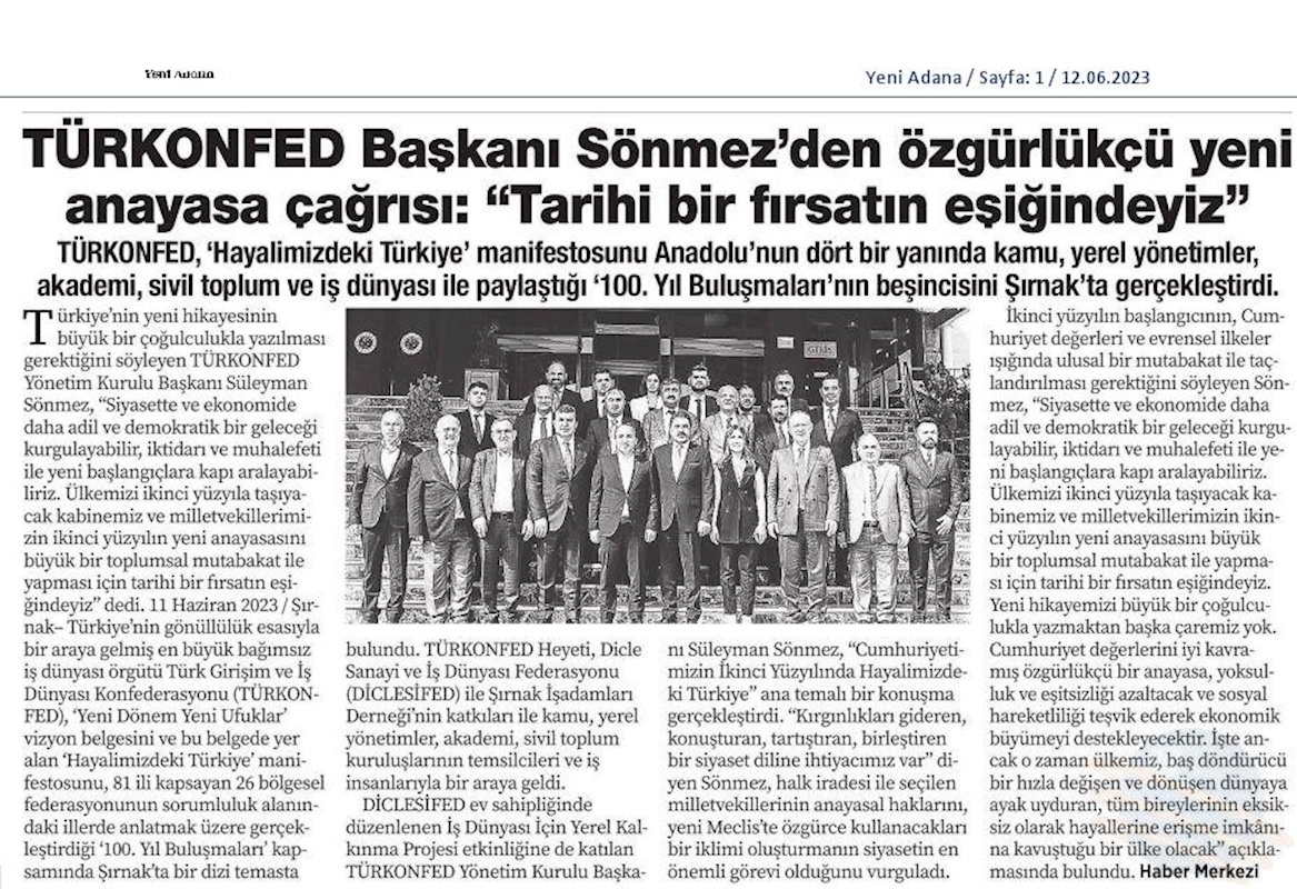 TÜRKONFED 100 Yil Buluşmalari 9 Haziran 2023 Sirnak - 11