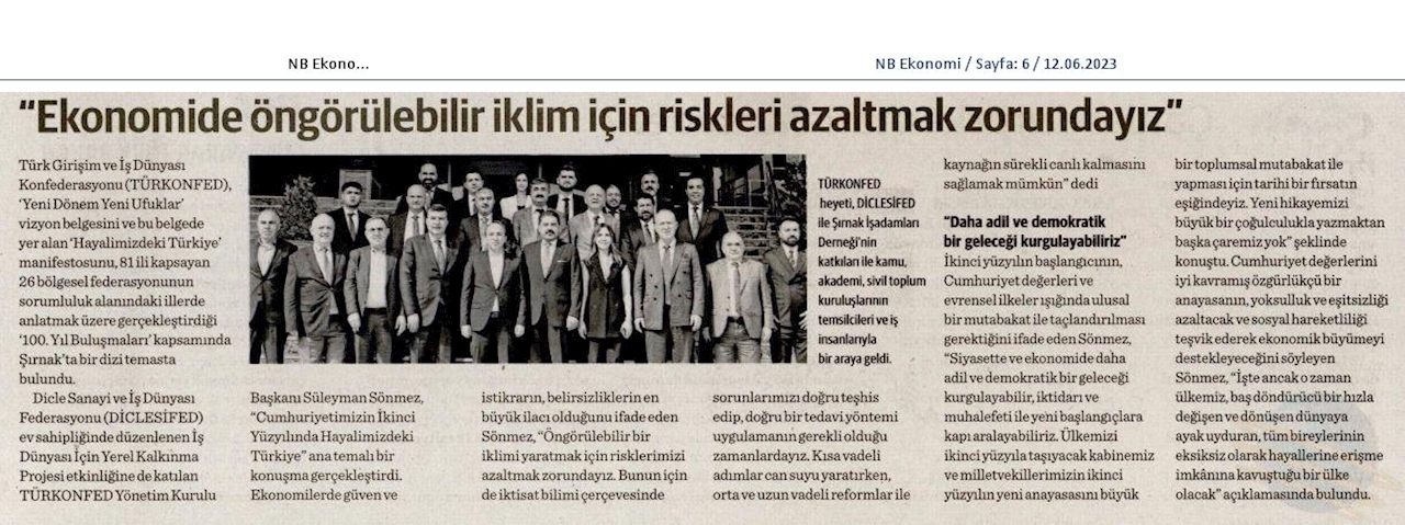 TÜRKONFED 100 Yil Buluşmalari 9 Haziran 2023 Sirnak - 13