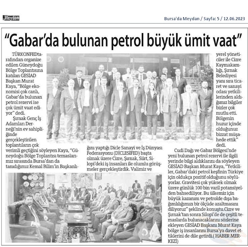 TÜRKONFED 100 Yil Buluşmalari 9 Haziran 2023 Sirnak - 14
