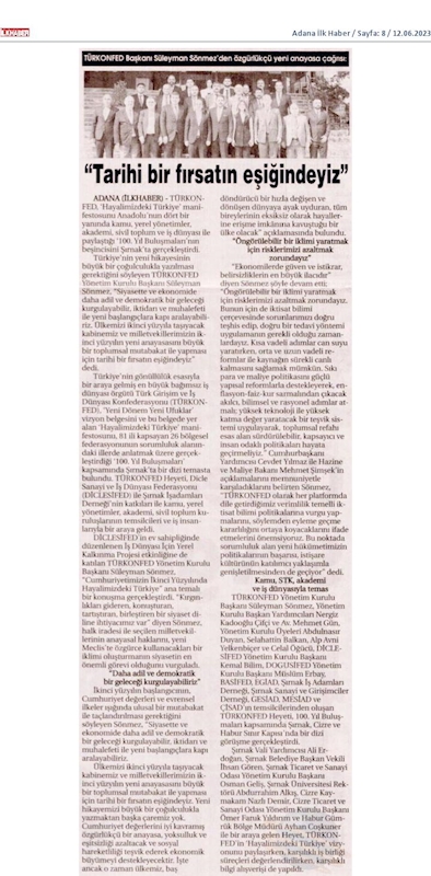 TÜRKONFED 100 Yil Buluşmalari 9 Haziran 2023 Sirnak - 18