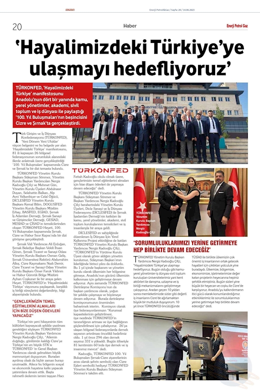 TÜRKONFED 100 Yil Buluşmalari 9 Haziran 2023 Sirnak - 27