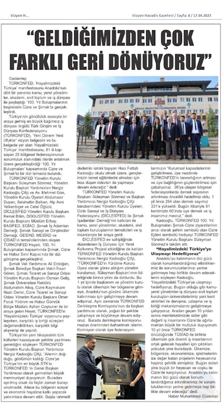 TÜRKONFED 100 Yil Buluşmalari 9 Haziran 2023 Sirnak - 32