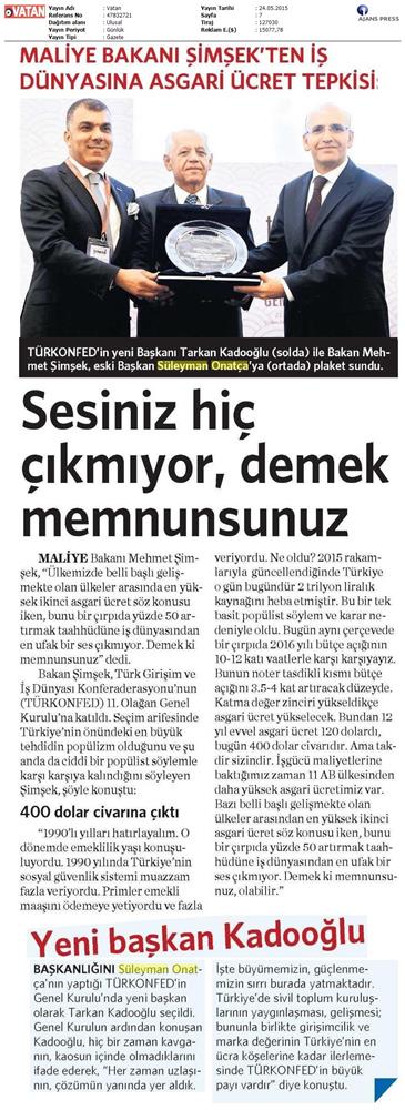 TÜRKONFED 11 Olagan Genel Kurulu Yazili Basin Yansimalari - 3
