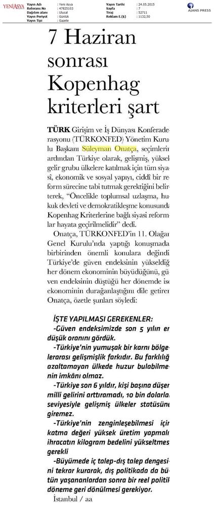 TÜRKONFED 11 Olagan Genel Kurulu Yazili Basin Yansimalari - 5