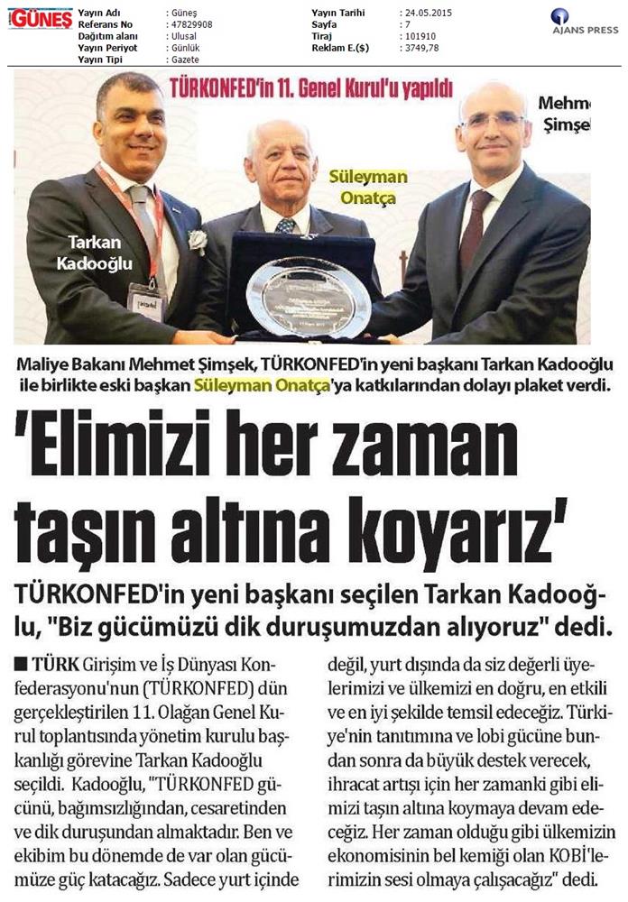 TÜRKONFED 11 Olagan Genel Kurulu Yazili Basin Yansimalari - 18
