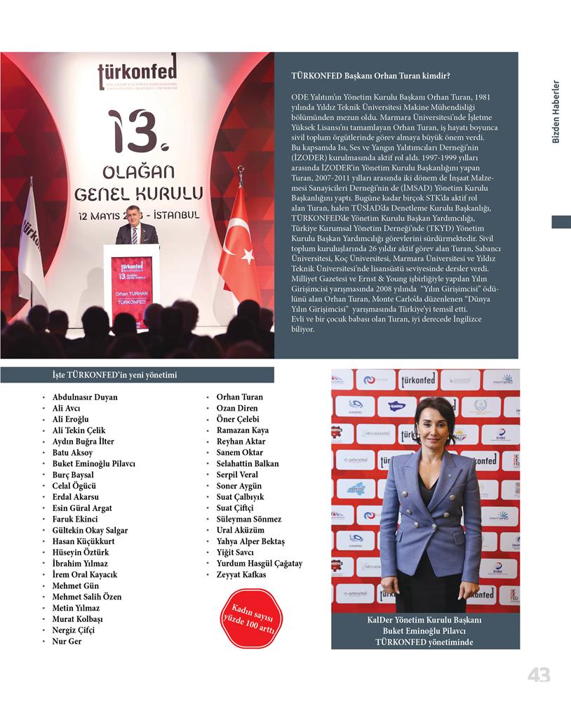 TÜRKONFED 13 Olagan Genel Kurulu Basin Yansimalari 12 Mayis 2018 Istanbul - 5