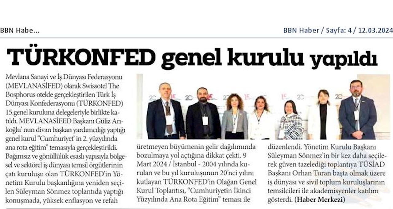 TÜRKONFED 15 Olagan Genel Kurul Toplantısı 9 Mart 2024 Istanbul - 10