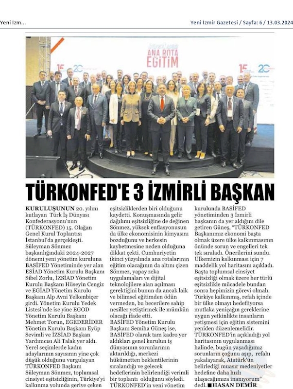 TÜRKONFED 15 Olagan Genel Kurul Toplantısı 9 Mart 2024 Istanbul - 11