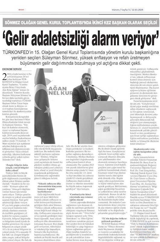 TÜRKONFED 15 Olagan Genel Kurul Toplantısı 9 Mart 2024 Istanbul - 19