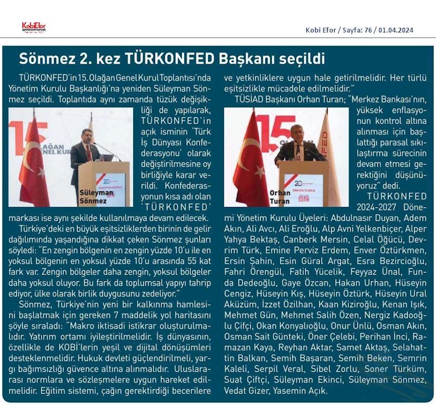 TÜRKONFED 15 Olagan Genel Kurul Toplantısı 9 Mart 2024 Istanbul - 24