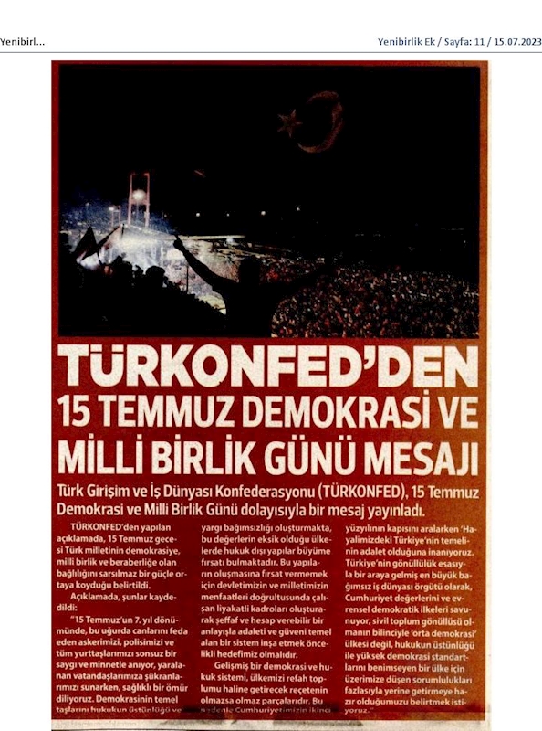 TÜRKONFED 15 Temmuz Basin Aciklamasi 14 Temmuz 2023 - 3