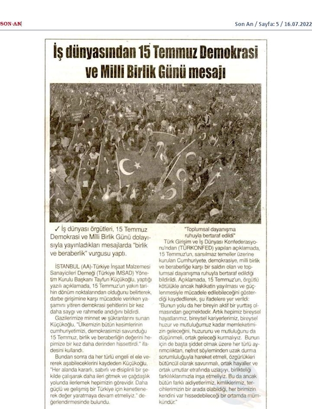 TÜRKONFED 15 Temmuz Basin Aciklamasi 15 Temmuz 2022 - 7