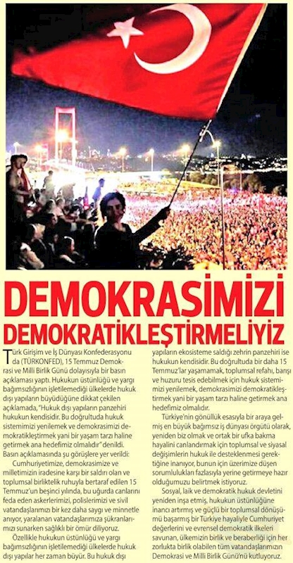 TÜRKONFED 15 Temmuz Basin Aciklamasi Basin Yansimalari 15 Temmuz 2021 - 6