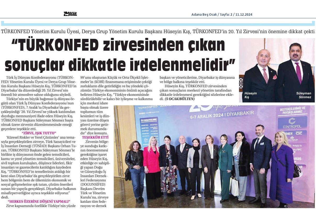 TÜRKONFED 20 Yil Zirvesi 7 Aralik 2024 Diyarbakir - 4