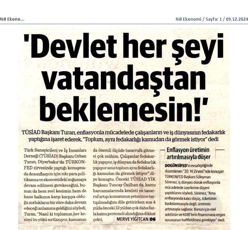 TÜRKONFED 20 Yil Zirvesi 7 Aralik 2024 Diyarbakir - 10