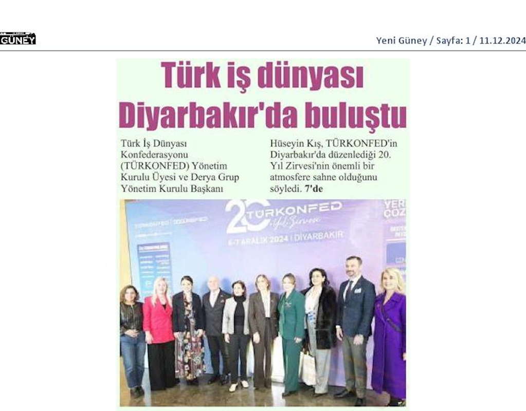 TÜRKONFED 20 Yil Zirvesi 7 Aralik 2024 Diyarbakir - 27