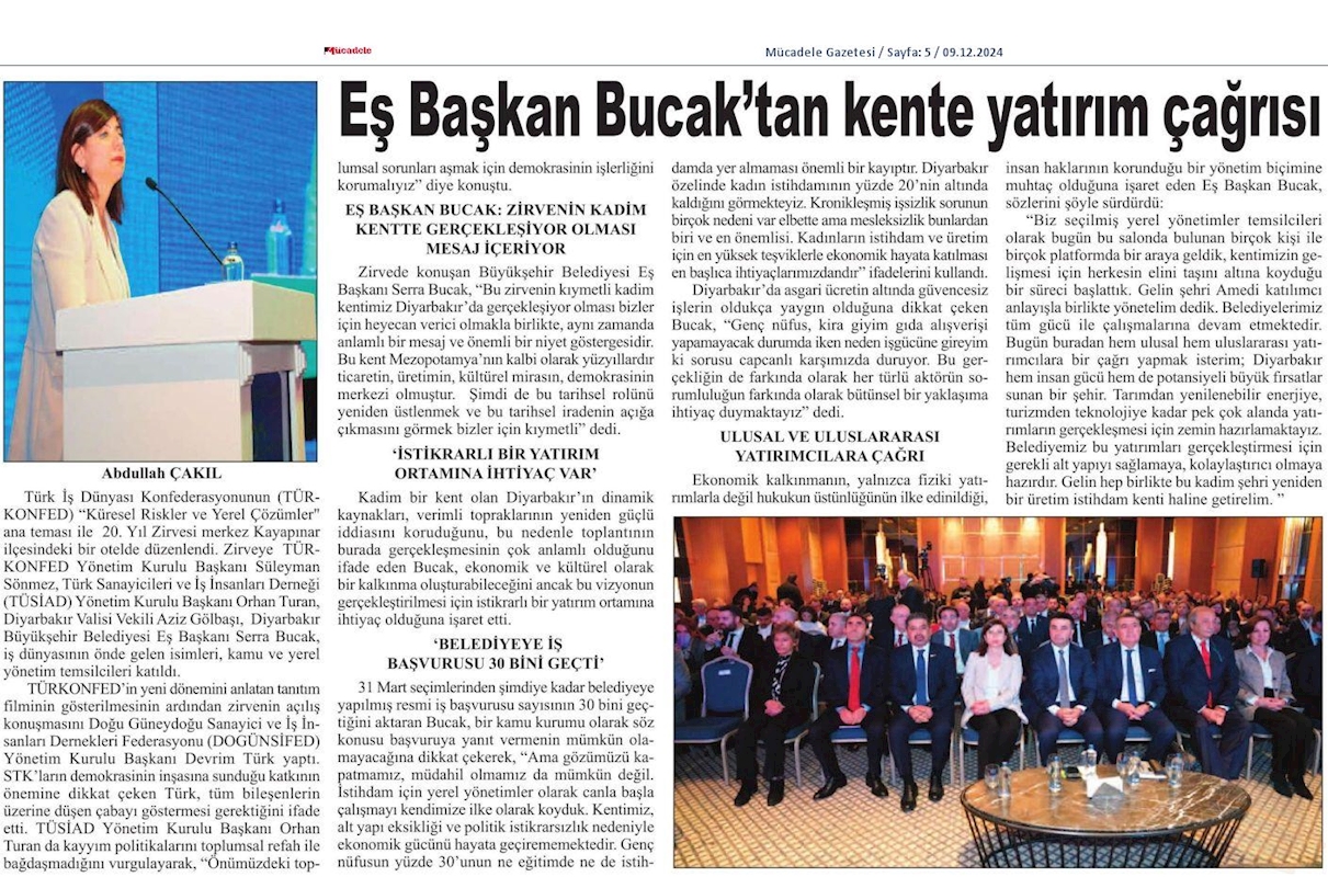 TÜRKONFED 20 Yil Zirvesi 7 Aralik 2024 Diyarbakir - 31