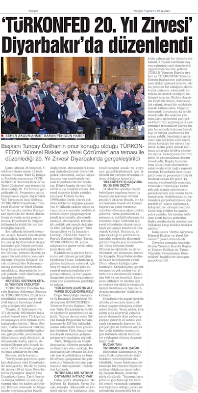 TÜRKONFED 20 Yil Zirvesi 7 Aralik 2024 Diyarbakir - 54