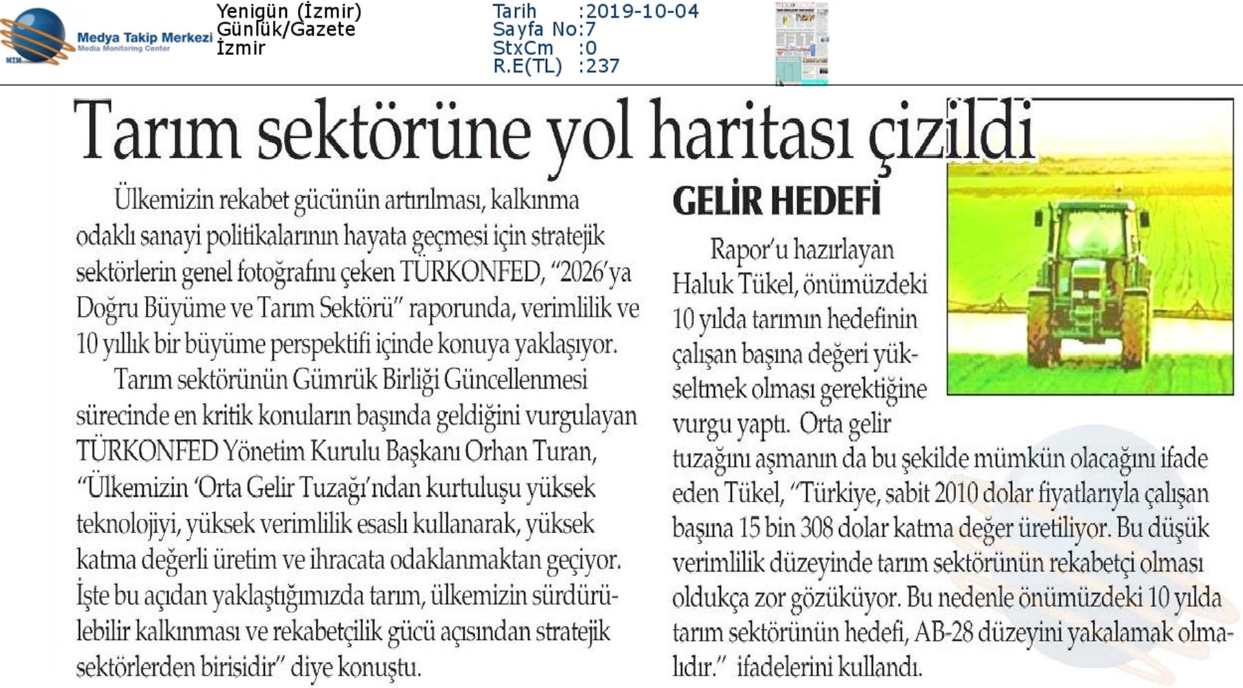 TÜRKONFED 2026ya Dogru Buyume Ve Tarim Sektoru Raporu Medya Yansimalari - 6