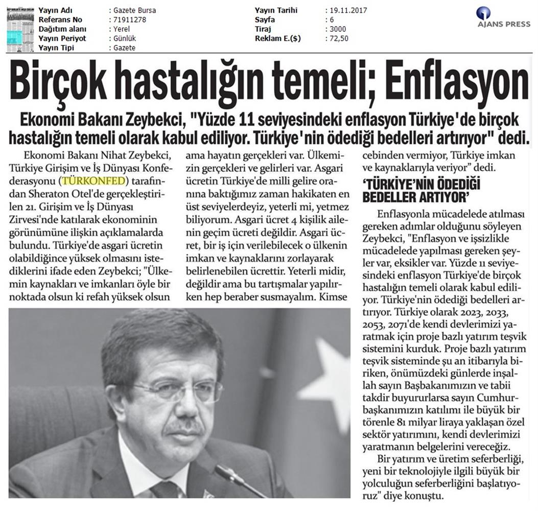 TÜRKONFED 21 Girişim Ve Is Dunyasi Zirvesi Medya Yansimalari 18 Kasim 2017 - 52