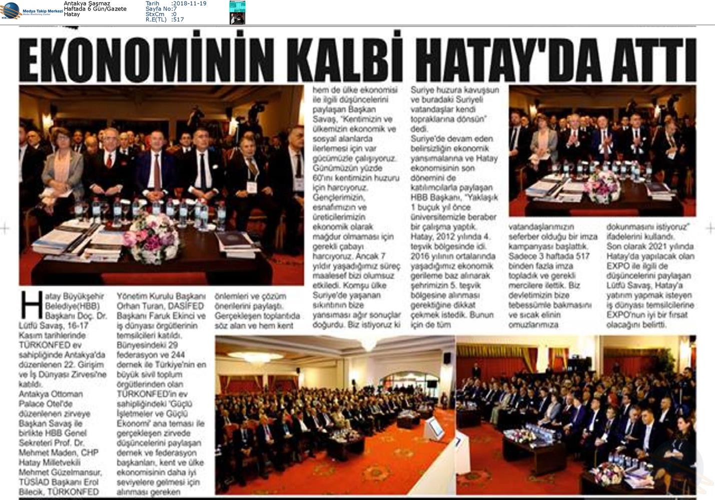 TÜRKONFED 22 Girişim Ve Is Dunyasi Zirvesi 16 17 Kasim Hatay - 1