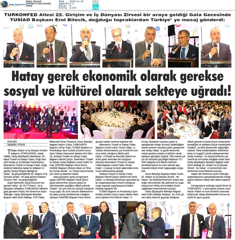 TÜRKONFED 22 Girişim Ve Is Dunyasi Zirvesi 16 17 Kasim Hatay - 13