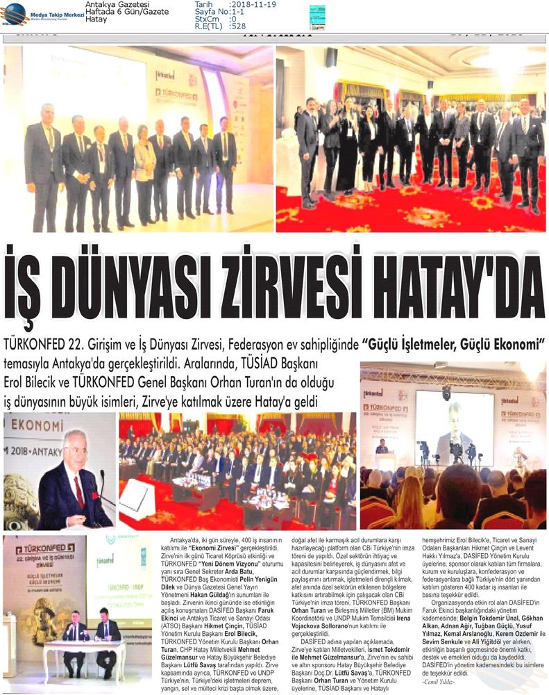 TÜRKONFED 22 Girişim Ve Is Dunyasi Zirvesi 16 17 Kasim Hatay - 17