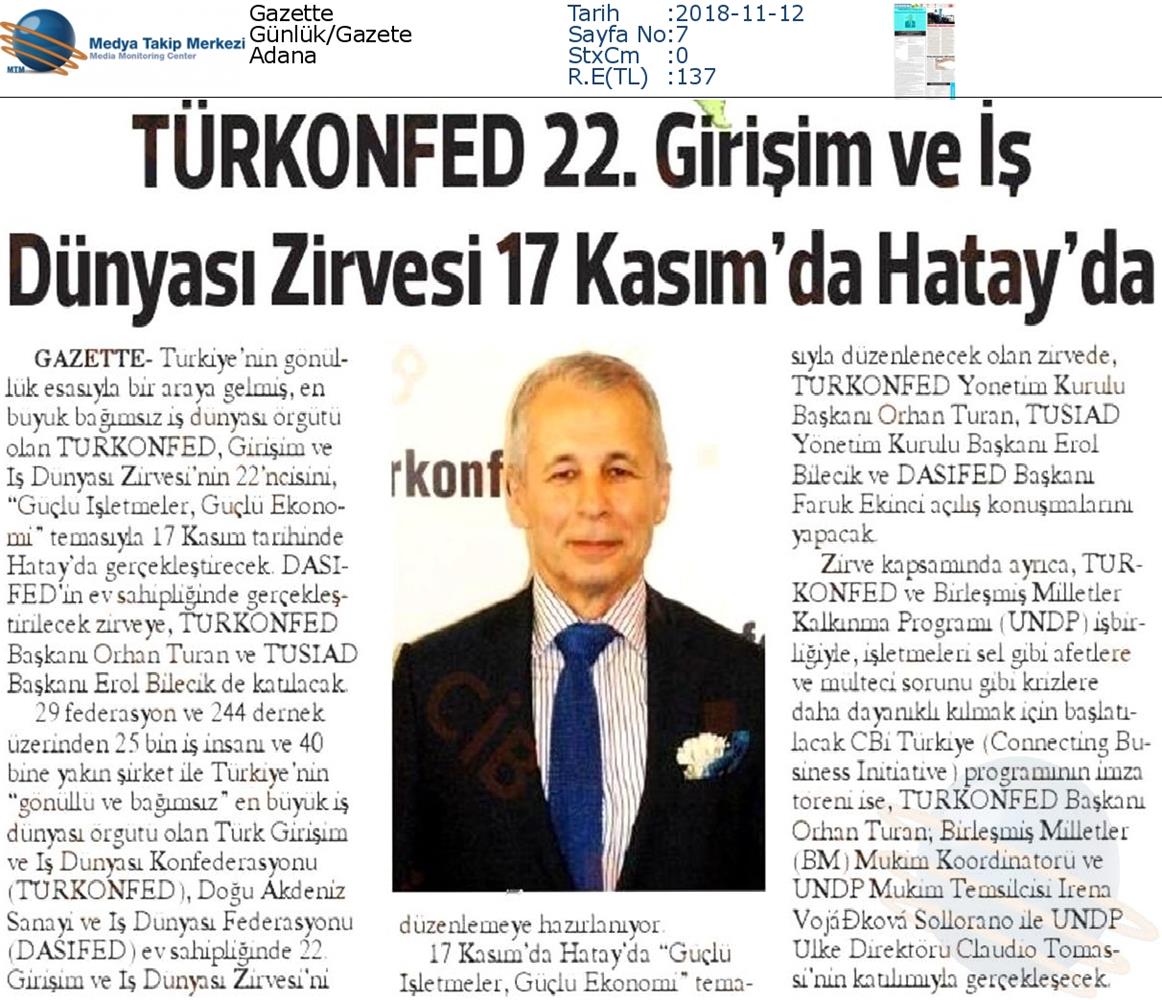 TÜRKONFED 22 Girişim Ve Is Dunyasi Zirvesi 16 17 Kasim Hatay - 51