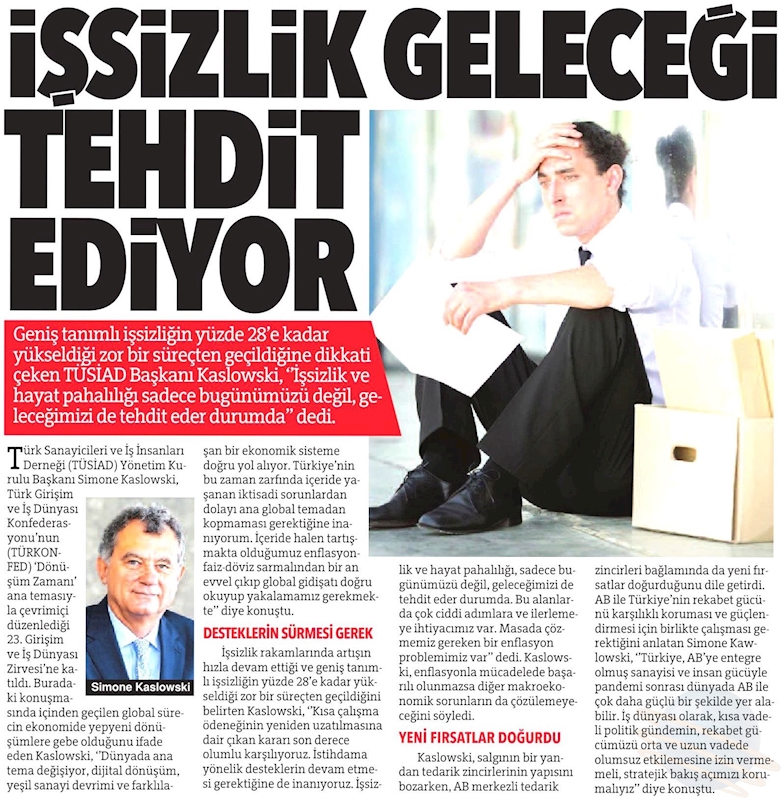 TÜRKONFED 23 Girişim Ve Is Dunyasi Zirvesi Basin Yansimalari 27 Nisan 2021 - 19