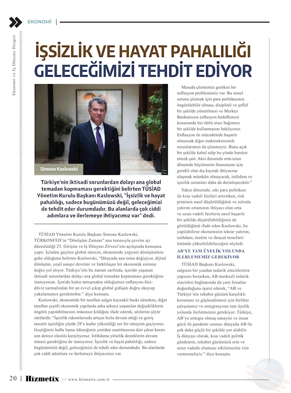 TÜRKONFED 23 Girişim Ve Is Dunyasi Zirvesi Basin Yansimalari 27 Nisan 2021 - 21