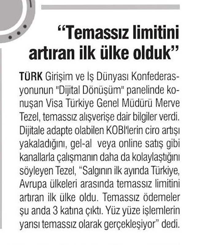 TÜRKONFED 23 Girişim Ve Is Dunyasi Zirvesi Basin Yansimalari 27 Nisan 2021 - 32