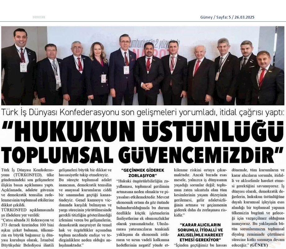 TÜRKONFED 24 Mart 2025 Basin Aciklamasi Hukukun Ustunlugu Toplumsal Guvencemizdir - 15