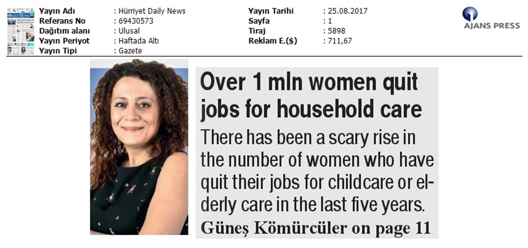 TÜRKONFED 3 Is Dunyasinda Kadin Raporu Ii Faz Basin Bulteni Medya Yansimalari 20 Agustos 2017 - 17