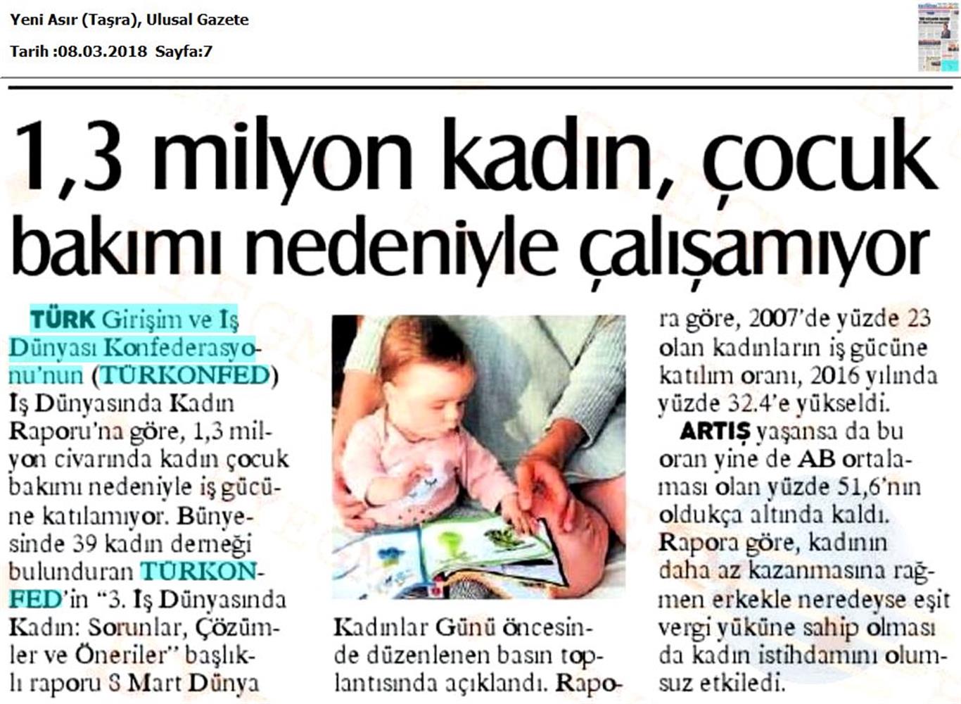 TÜRKONFED 3 Is Dunyasinda Kadin Raporu Medya Yansimalari 7 Mart 2018 - 33