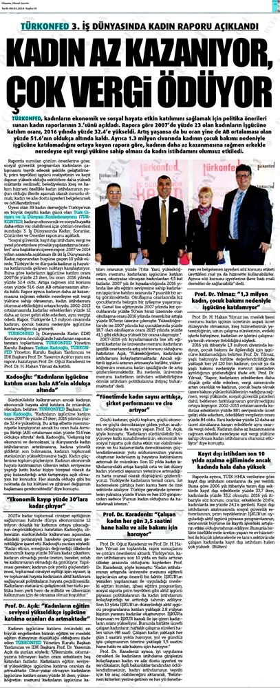 TÜRKONFED 3 Is Dunyasinda Kadin Raporu Medya Yansimalari 7 Mart 2018 - 36