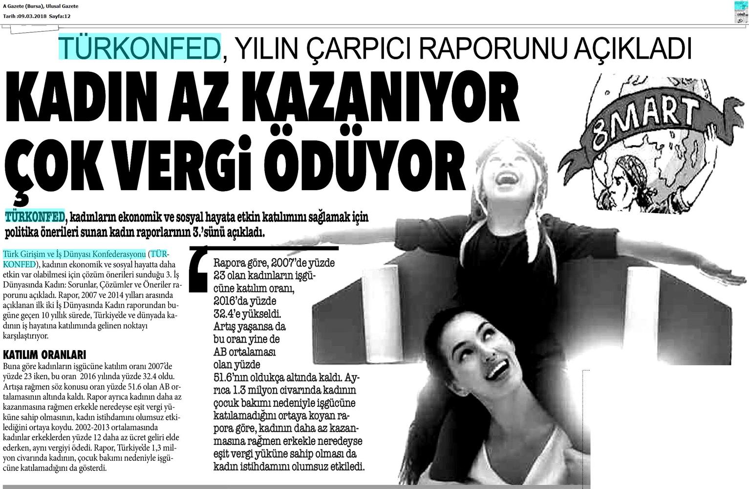 TÜRKONFED 3 Is Dunyasinda Kadin Raporu Medya Yansimalari 7 Mart 2018 - 40