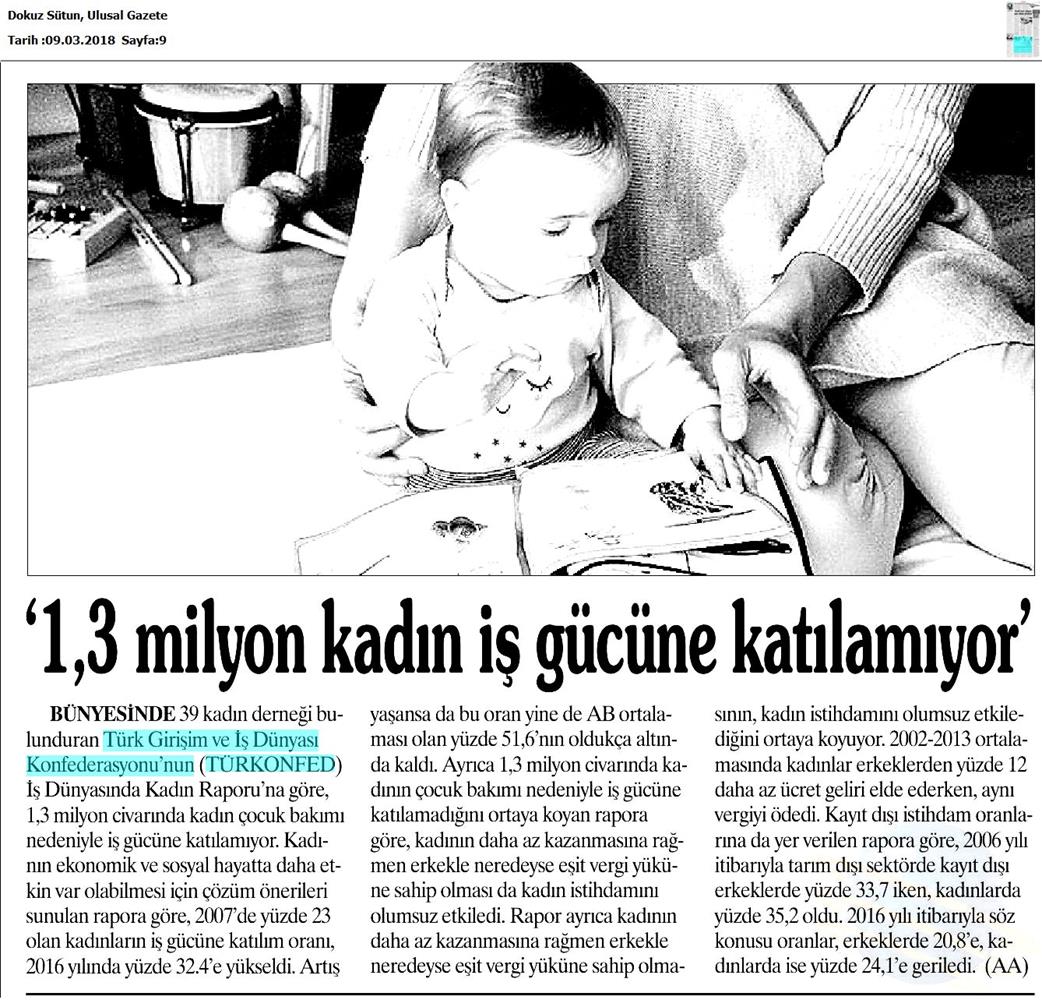 TÜRKONFED 3 Is Dunyasinda Kadin Raporu Medya Yansimalari 7 Mart 2018 - 43