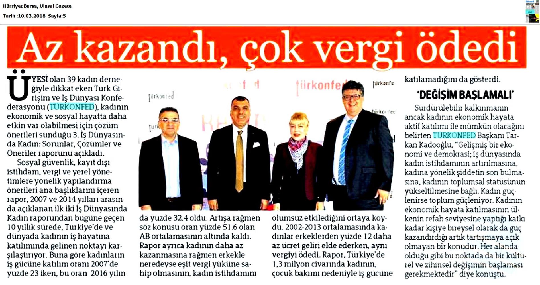 TÜRKONFED 3 Is Dunyasinda Kadin Raporu Medya Yansimalari 7 Mart 2018 - 46