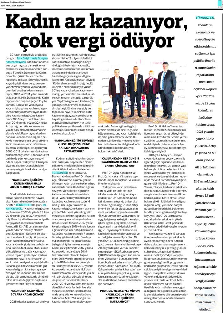 TÜRKONFED 3 Is Dunyasinda Kadin Raporu Medya Yansimalari 7 Mart 2018 - 55