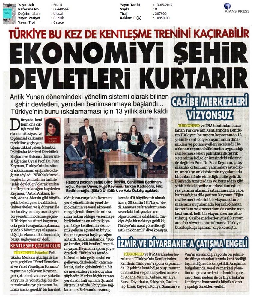 TÜRKONFED 39 Girişim Ve Is Dunyasi Konseyi Basin Yansimalari 13 Mayis 2017 - 32