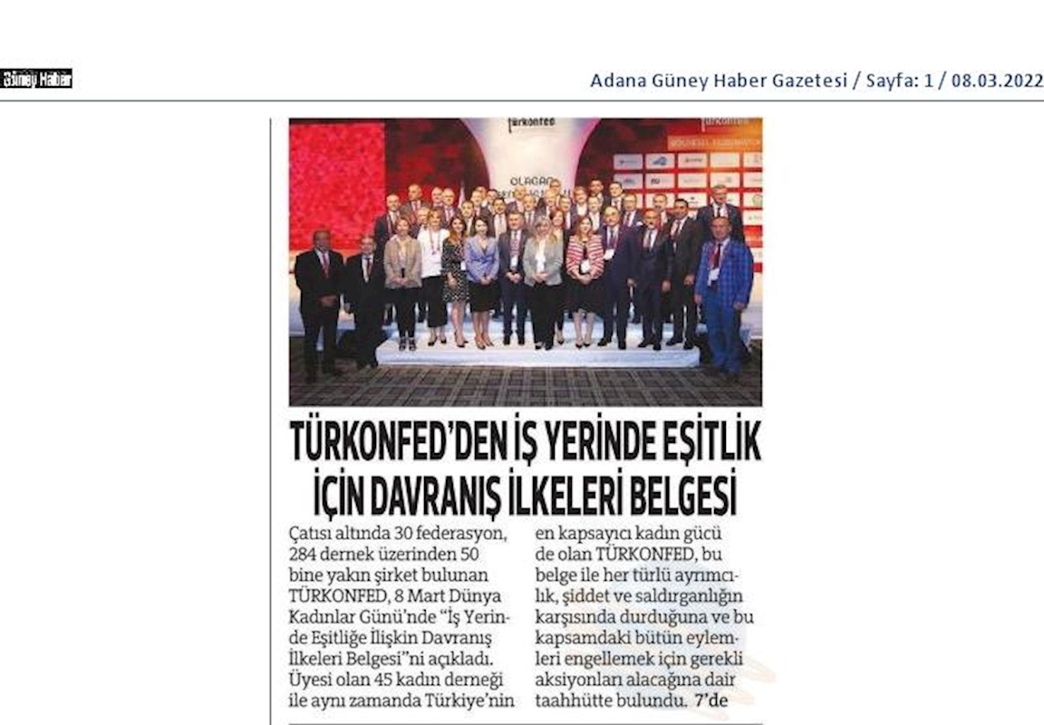 TÜRKONFED 8 Mart Dunya Kadinlar Gunu Basin Aciklamasi 8 Mart 2022 - 3