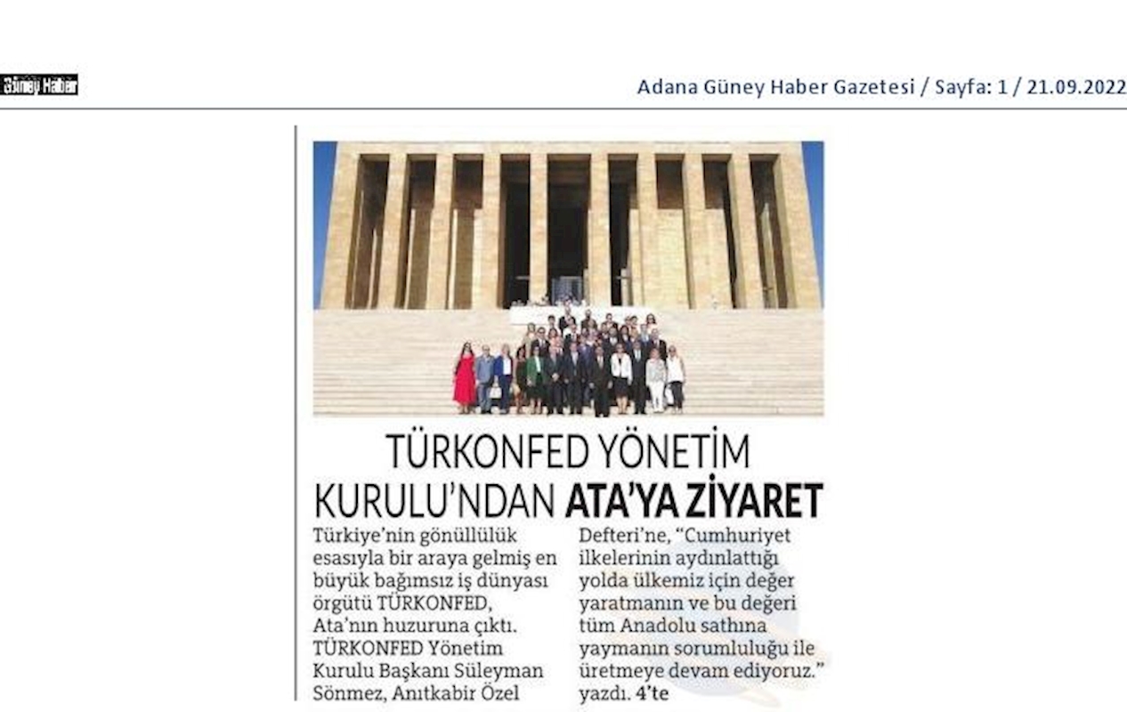 TÜRKONFED Anitkabir Ziyareti 15 Eylul 2022 Ankara - 1