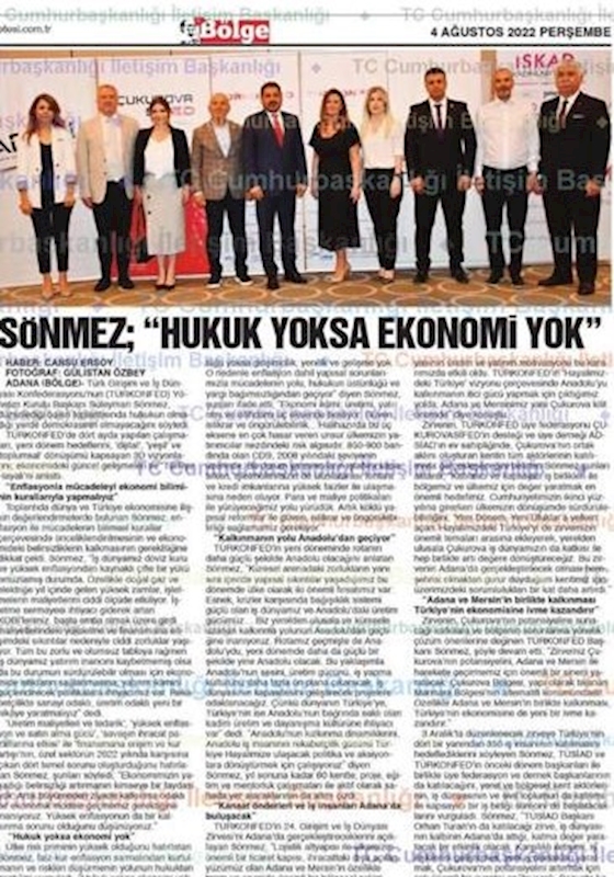 TÜRKONFED Basin Toplantısı 3 Agustos 2022 Adana - 3