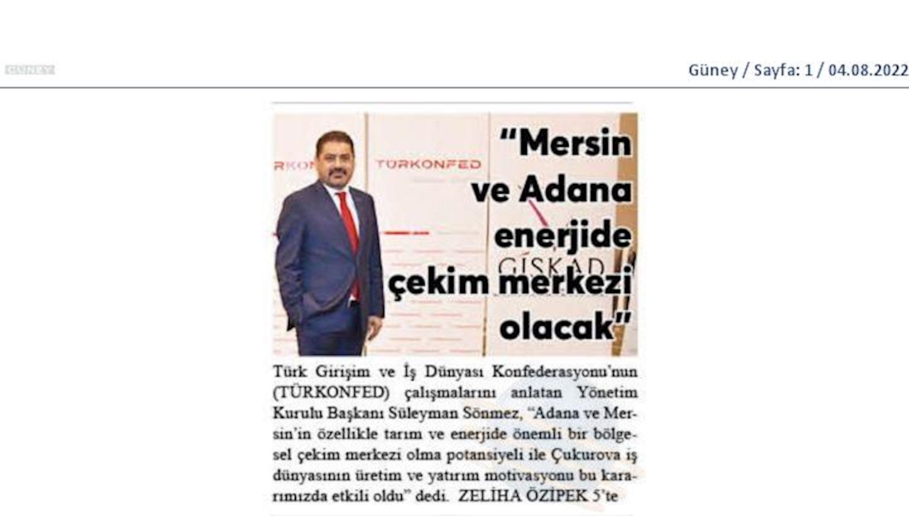 TÜRKONFED Basin Toplantısı 3 Agustos 2022 Adana - 14