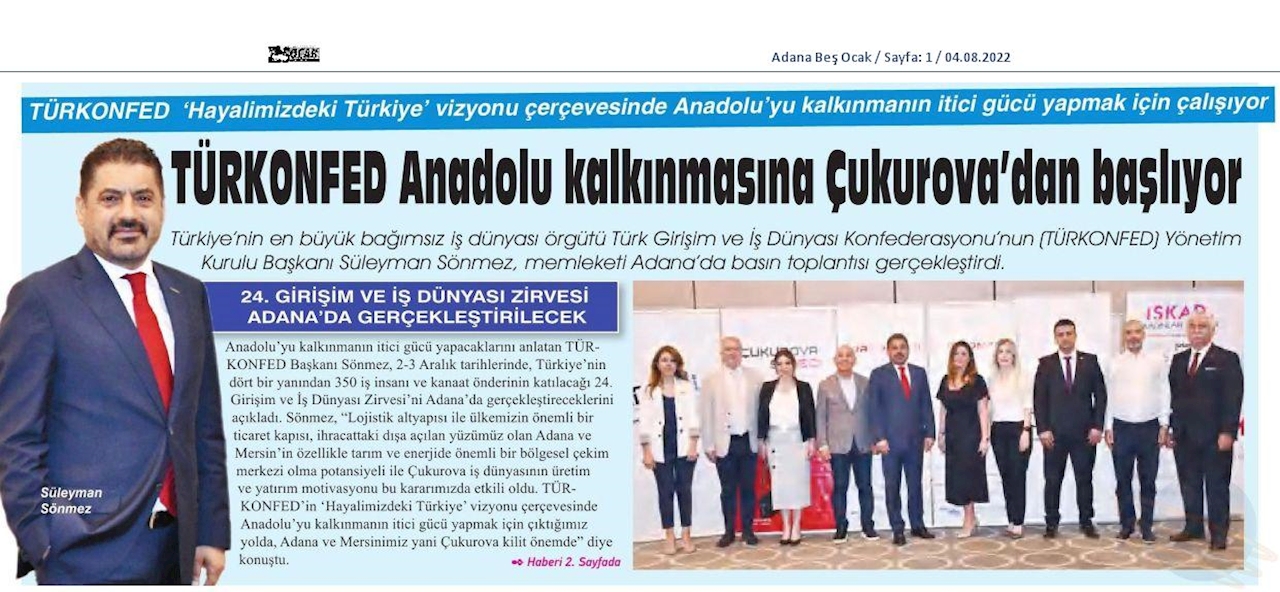 TÜRKONFED Basin Toplantısı 3 Agustos 2022 Adana - 15