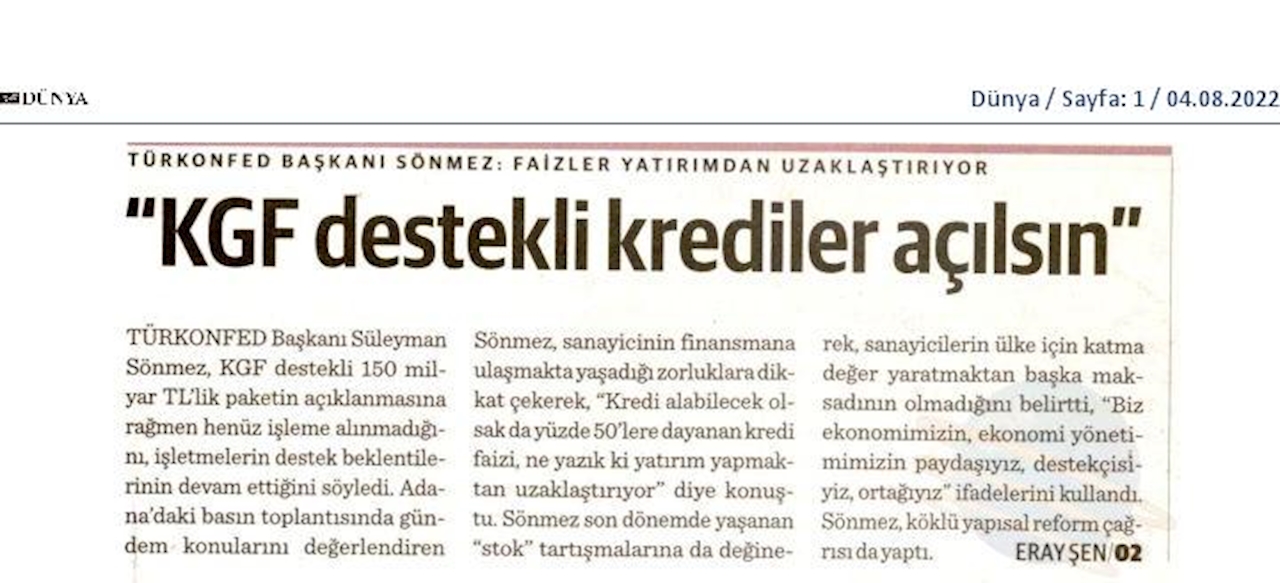 TÜRKONFED Basin Toplantısı 3 Agustos 2022 Adana - 20