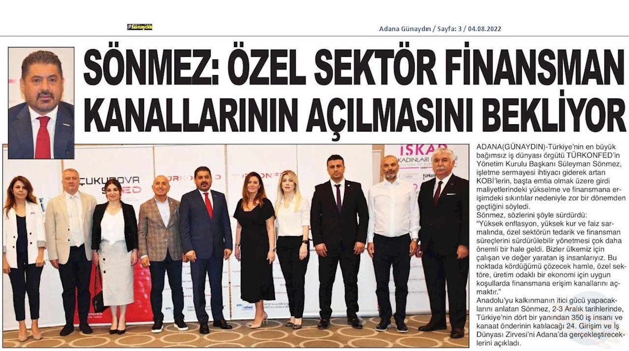 TÜRKONFED Basin Toplantısı 3 Agustos 2022 Adana - 23