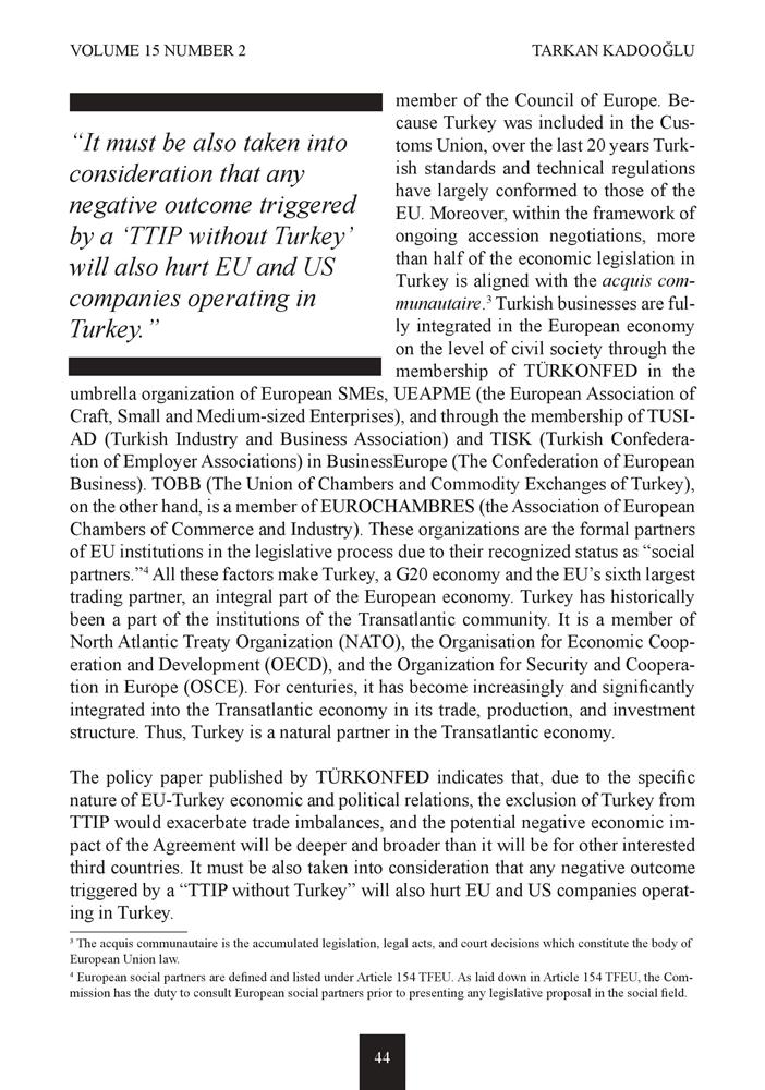 TÜRKONFED Başkani Kadooğlunun Tpq Dergisi Brexit Ve Ttip Makalesi Summer 2016 - 2