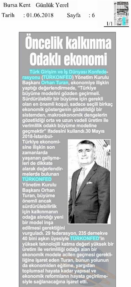 TÜRKONFED Başkani Orhan Turan Ekonomi Değerlendirmesi 1 - 10
