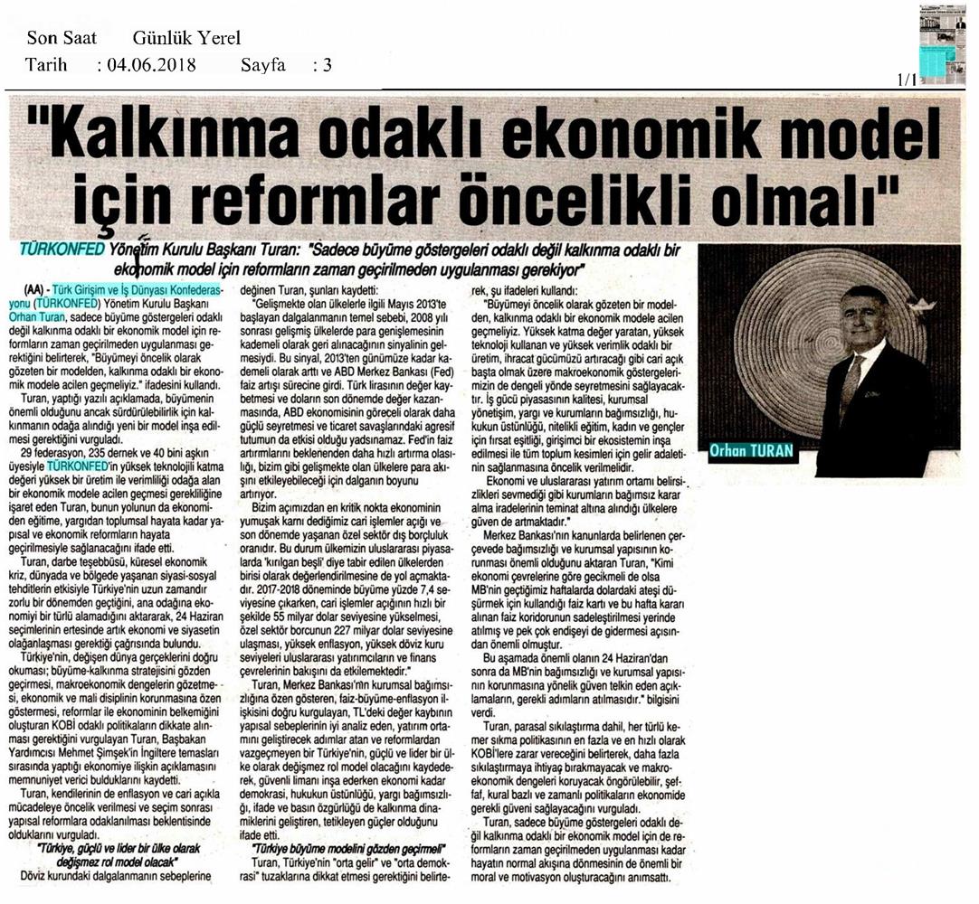 TÜRKONFED Başkani Orhan Turan Ekonomi Değerlendirmesi 1 - 12